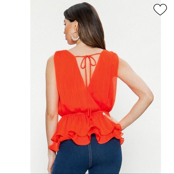 Jealous Tomato chiffon peplum top - Picture 3 of 8